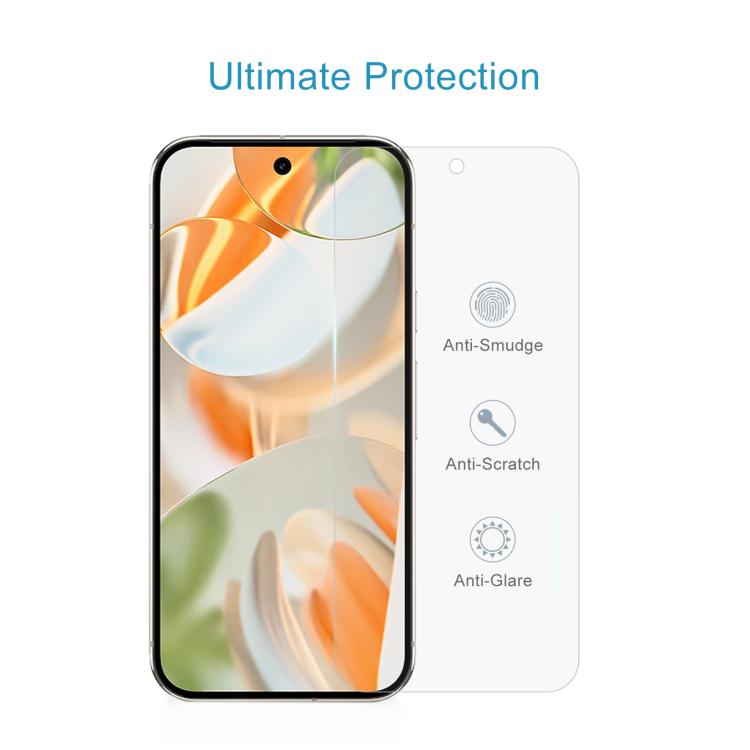 For Google Pixel 9 Pro 50pcs 0.18mm High Aluminum Tempered Glass Film, Support Fingerprint Unlocking