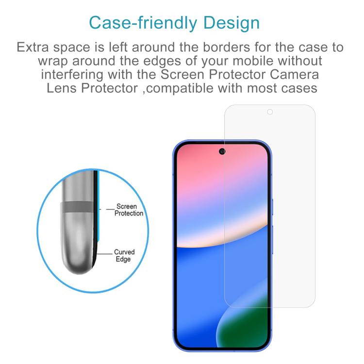 For Google Pixel 10 50pcs 0.18mm High Aluminum Tempered Glass Film, Support Fingerprint Unlocking
