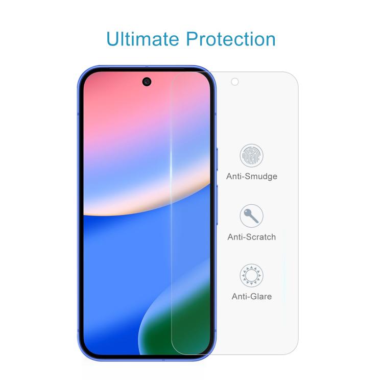For Google Pixel 10 50pcs 0.18mm High Aluminum Tempered Glass Film, Support Fingerprint Unlocking