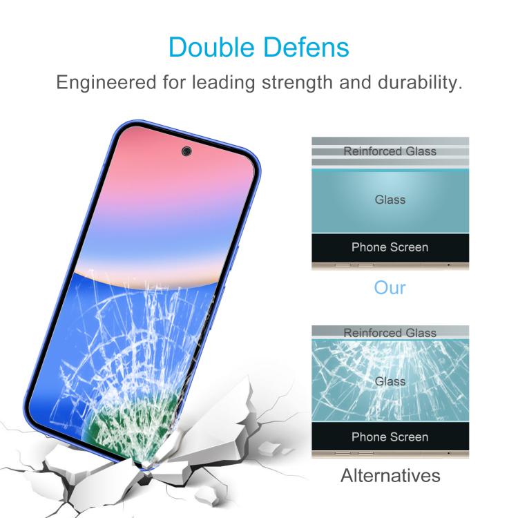 For Google Pixel 10 50pcs 0.18mm High Aluminum Tempered Glass Film, Support Fingerprint Unlocking