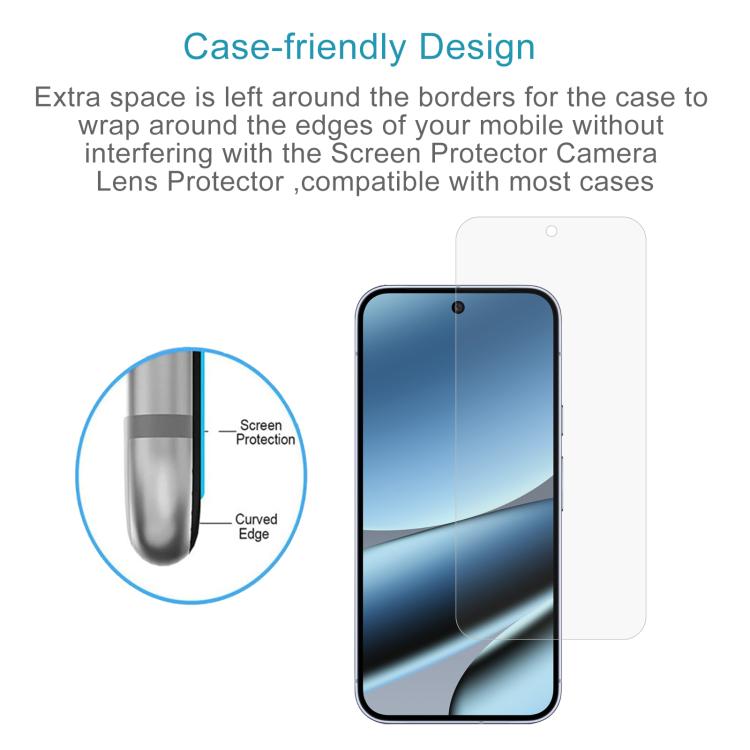 For Google Pixel 10 Pro XL 50pcs 0.18mm High Aluminum Tempered Glass Film, Support Fingerprint Unlocking
