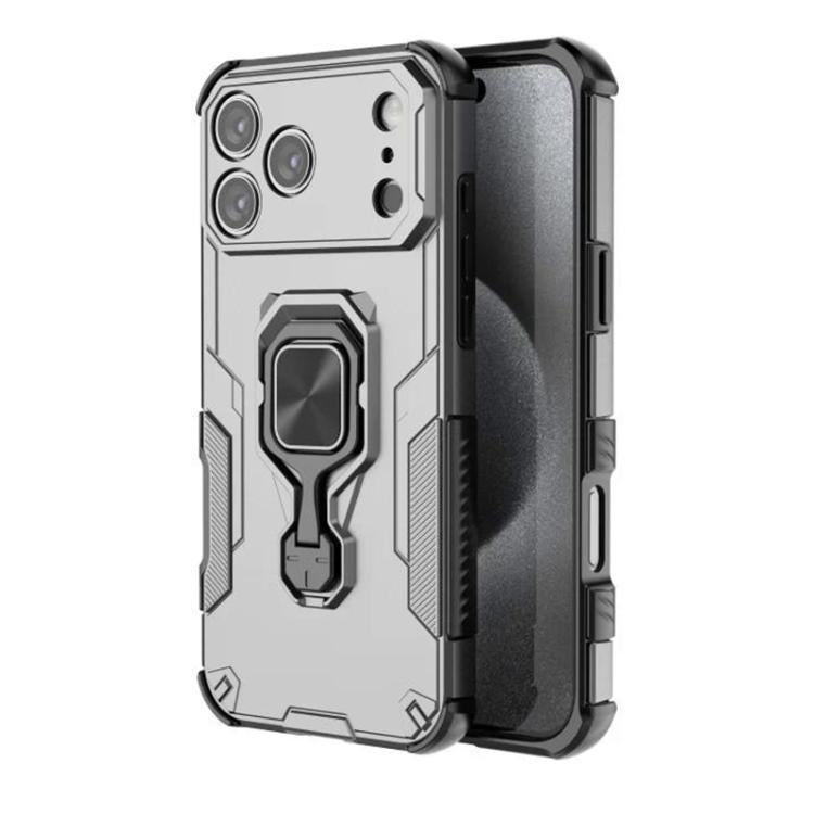 For iPhone 17 Pro Max WANLONFENG Metal Kickstand Phone Case with Screen Protector