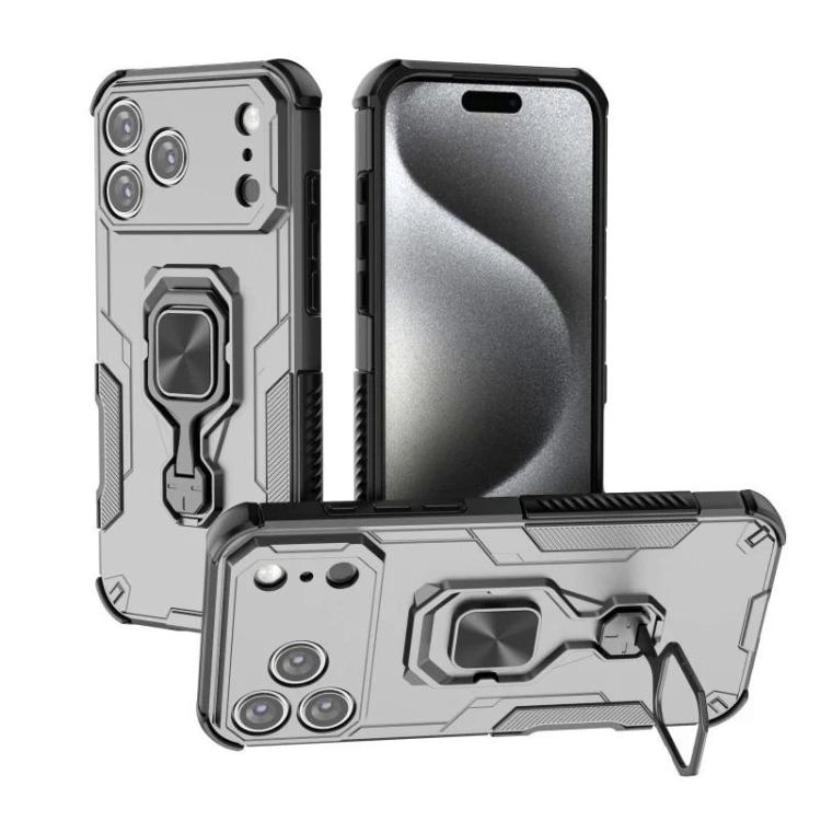 For iPhone 17 Pro Max WANLONFENG Metal Kickstand Phone Case with Screen Protector
