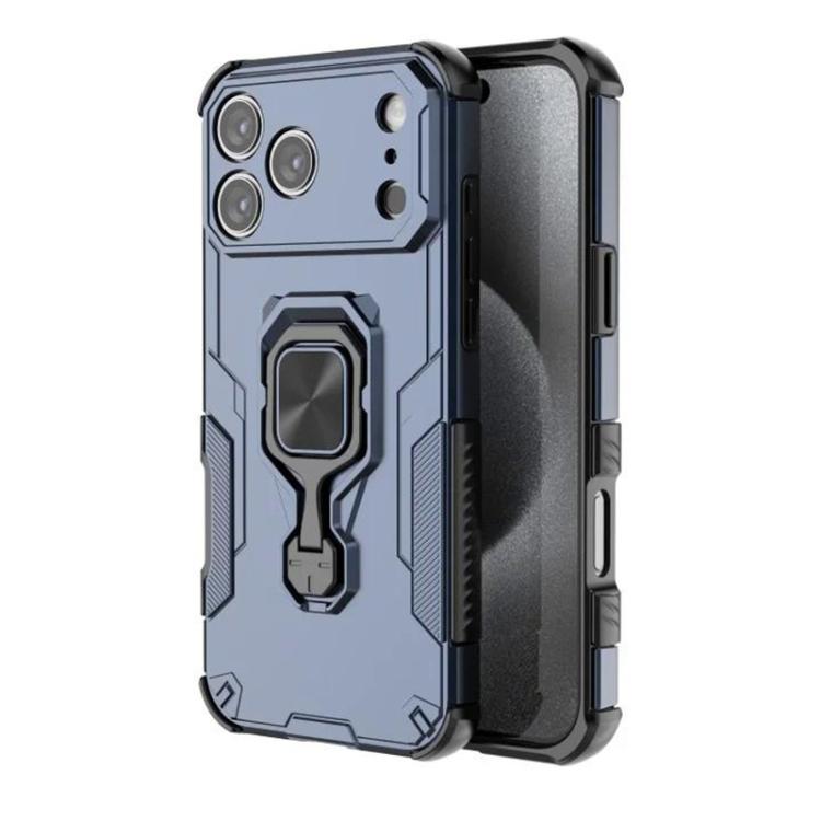 For iPhone 17 Pro Max WANLONFENG Metal Kickstand Phone Case with Screen Protector