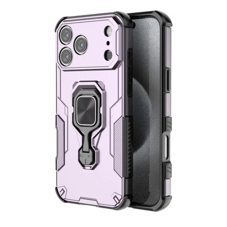 For iPhone 17 Pro Max WANLONFENG Metal Kickstand Phone Case with Screen Protector