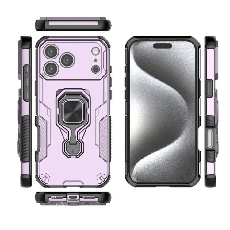 For iPhone 17 Pro Max WANLONFENG Metal Kickstand Phone Case with Screen Protector