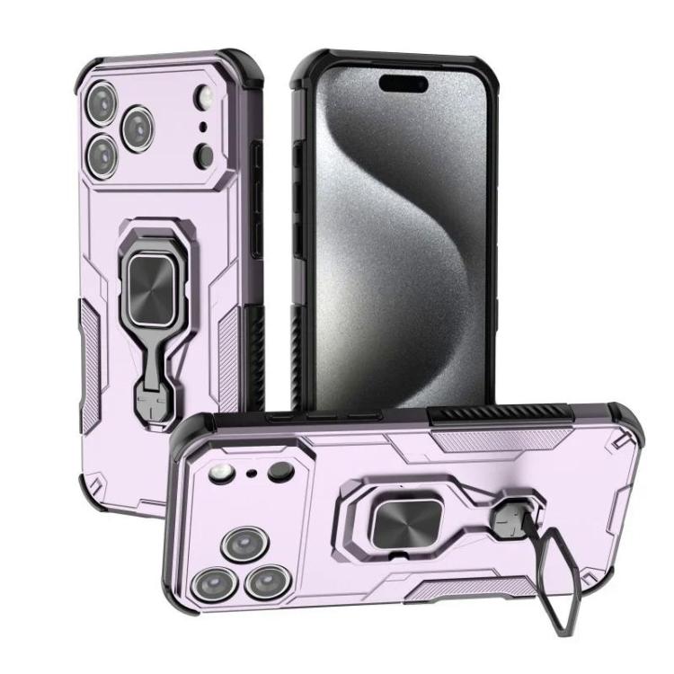 For iPhone 17 Pro Max WANLONFENG Metal Kickstand Phone Case with Screen Protector