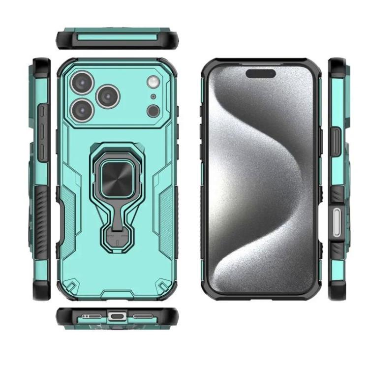 For iPhone 17 Pro WANLONFENG Metal Kickstand Phone Case with Screen Protector