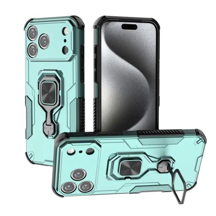 For iPhone 17 Pro WANLONFENG Metal Kickstand Phone Case with Screen Protector