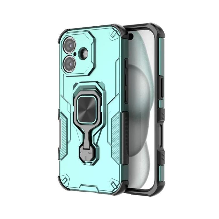 For iPhone 17 WANLONFENG Metal Kickstand Phone Case with Screen Protector
