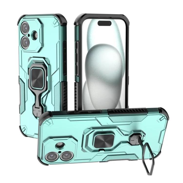 For iPhone 17 WANLONFENG Metal Kickstand Phone Case with Screen Protector