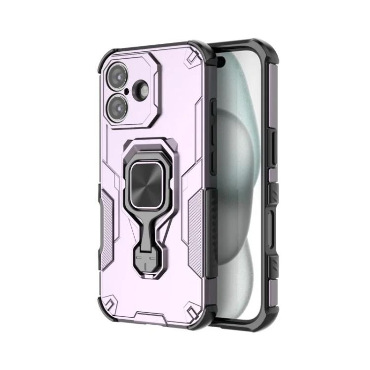 For iPhone 17 WANLONFENG Metal Kickstand Phone Case with Screen Protector