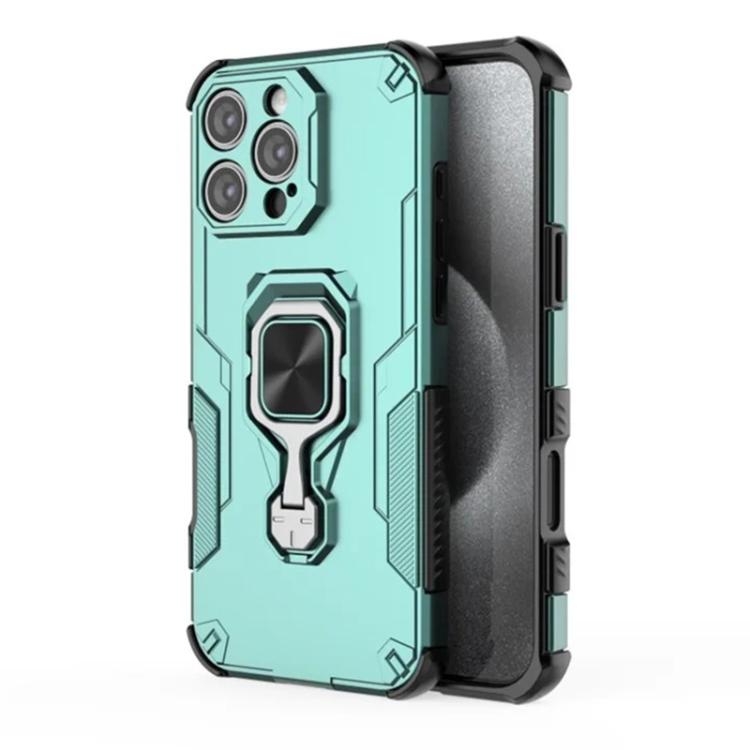 For iPhone 16 Pro Max WANLONFENG Metal Kickstand Phone Case with Screen Protector