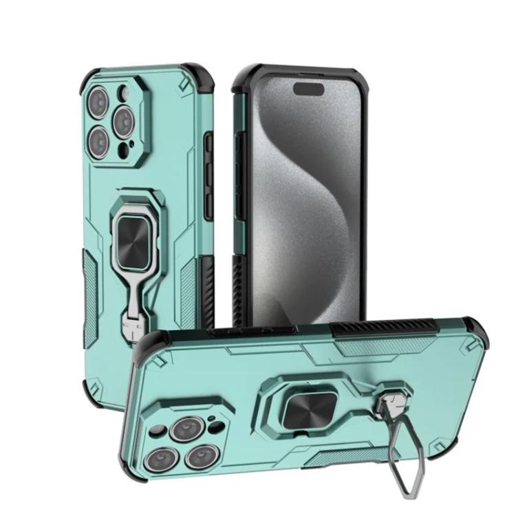 For iPhone 16 Pro WANLONFENG Metal Kickstand Phone Case with Screen Protector