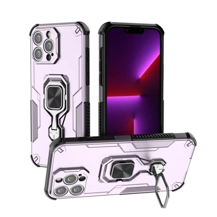 For iPhone 15 Pro WANLONFENG Metal Kickstand Phone Case with Screen Protector
