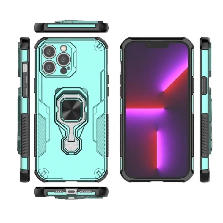 For iPhone 14 Pro WANLONFENG Metal Kickstand Phone Case with Screen Protector