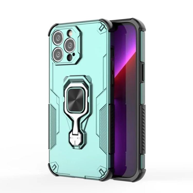 For iPhone 13 Pro WANLONFENG Metal Kickstand Phone Case with Screen Protector