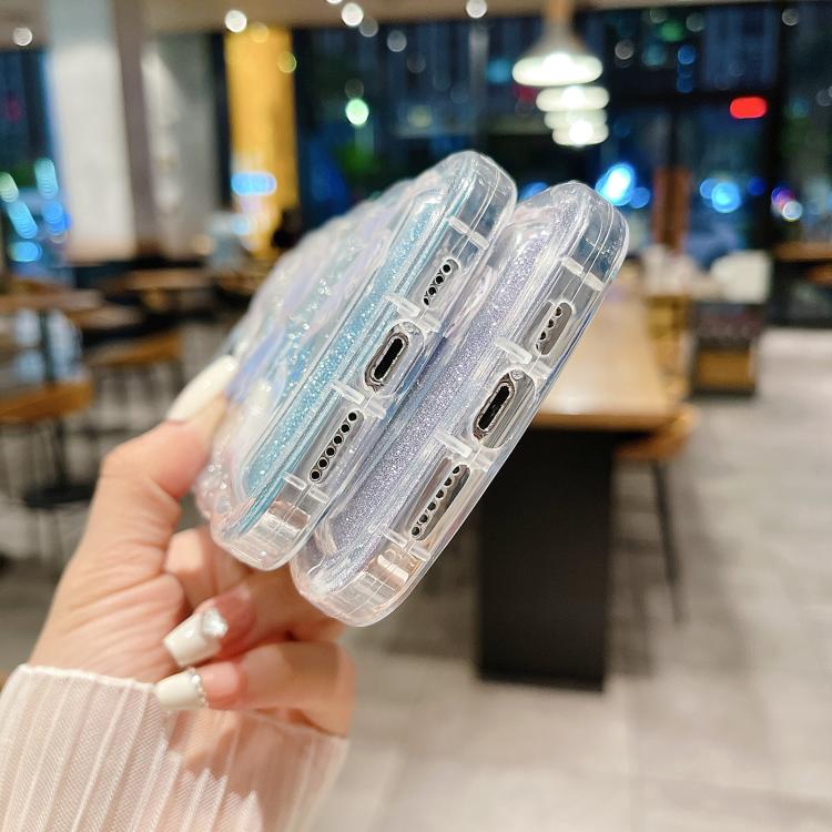 For iPhone 11 Pro Max Wavy Glitter Butterfly TPU Phone Case