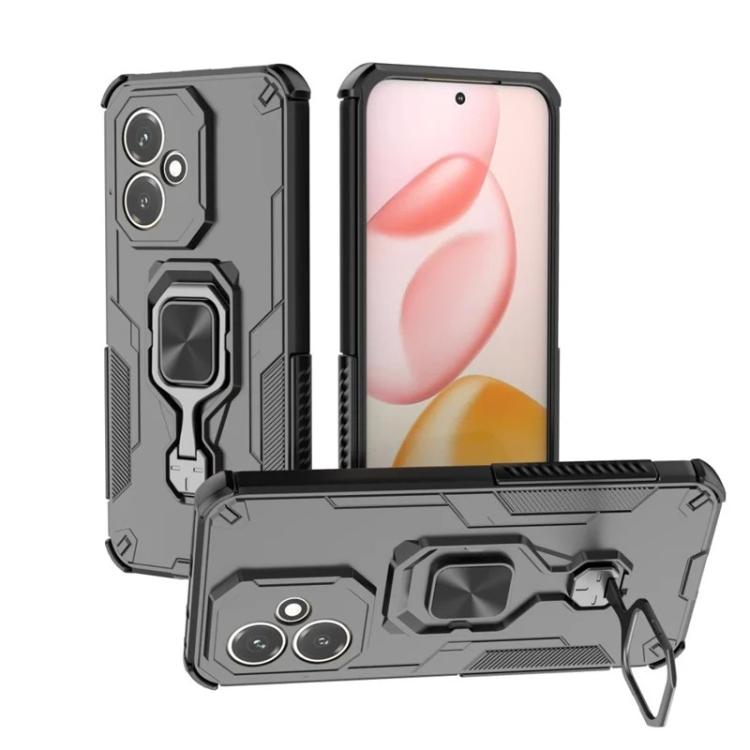 For Honor 400 Global 156.5mm WANLONFENG Metal Kickstand Phone Case with Screen Protector