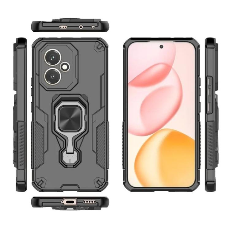 For Honor 400 Global 156.5mm WANLONFENG Metal Kickstand Phone Case with Screen Protector