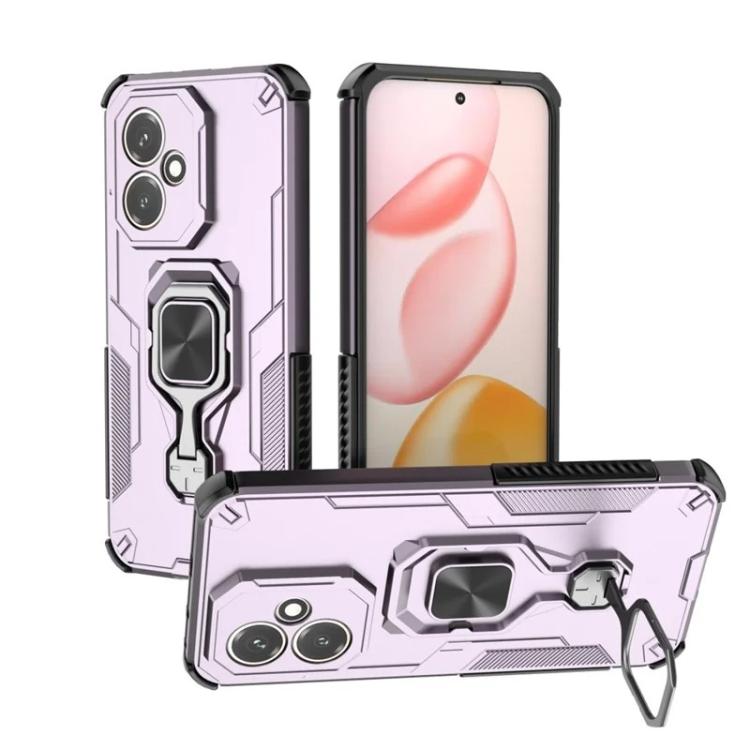 For Honor 400 Global 156.5mm WANLONFENG Metal Kickstand Phone Case with Screen Protector