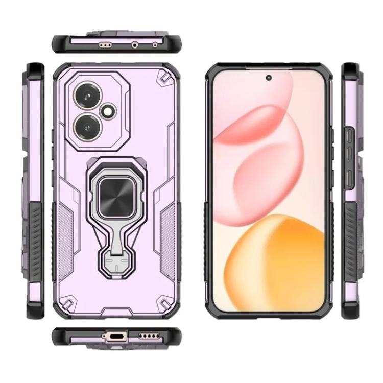 For Honor 400 Global 156.5mm WANLONFENG Metal Kickstand Phone Case with Screen Protector