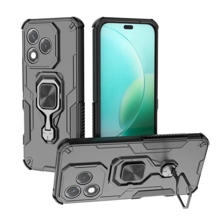 For Honor 400 Lite Global WANLONFENG Metal Kickstand Phone Case with Screen Protector