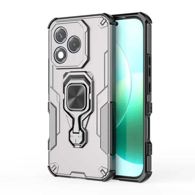 For Honor 400 Lite Global WANLONFENG Metal Kickstand Phone Case with Screen Protector
