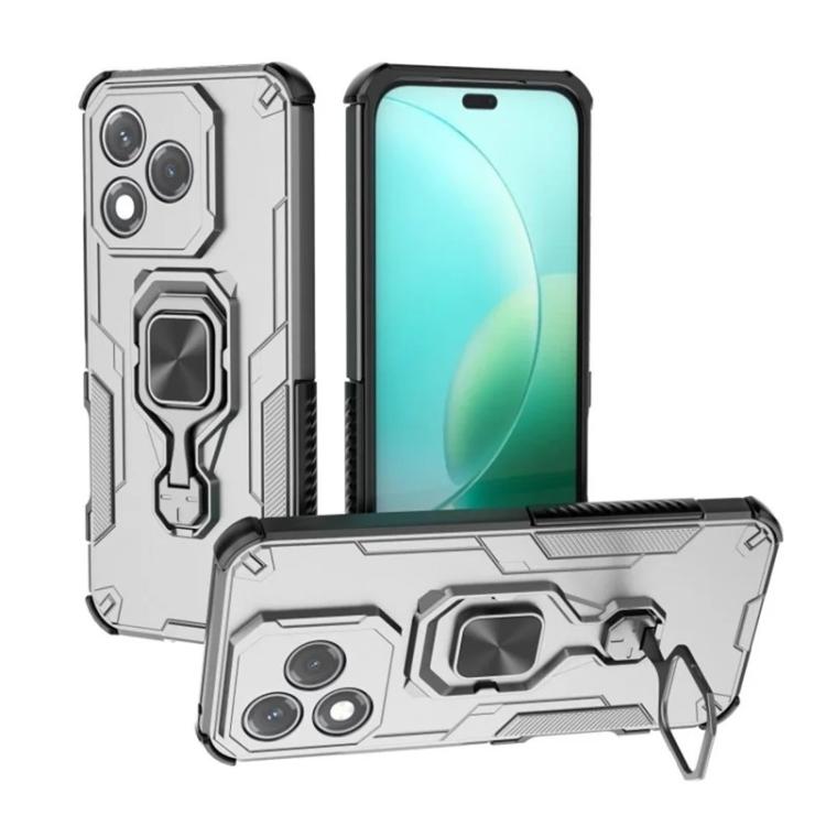 For Honor 400 Lite Global WANLONFENG Metal Kickstand Phone Case with Screen Protector