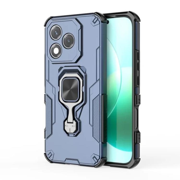 For Honor 400 Lite Global WANLONFENG Metal Kickstand Phone Case with Screen Protector