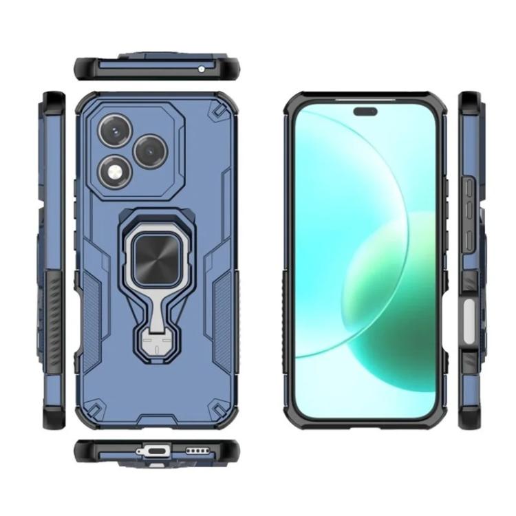 For Honor 400 Lite Global WANLONFENG Metal Kickstand Phone Case with Screen Protector