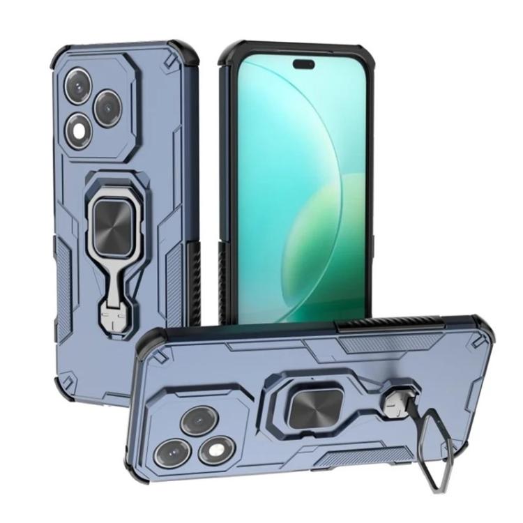 For Honor 400 Lite Global WANLONFENG Metal Kickstand Phone Case with Screen Protector