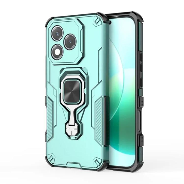 For Honor 400 Lite Global WANLONFENG Metal Kickstand Phone Case with Screen Protector