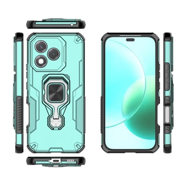 For Honor 400 Lite Global WANLONFENG Metal Kickstand Phone Case with Screen Protector