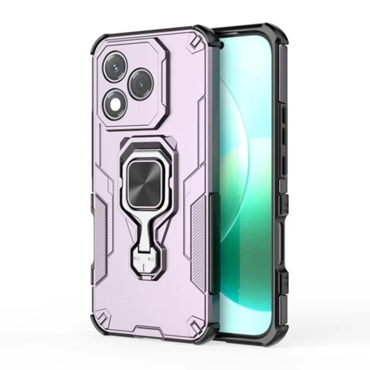 For Honor 400 Lite Global WANLONFENG Metal Kickstand Phone Case with Screen Protector