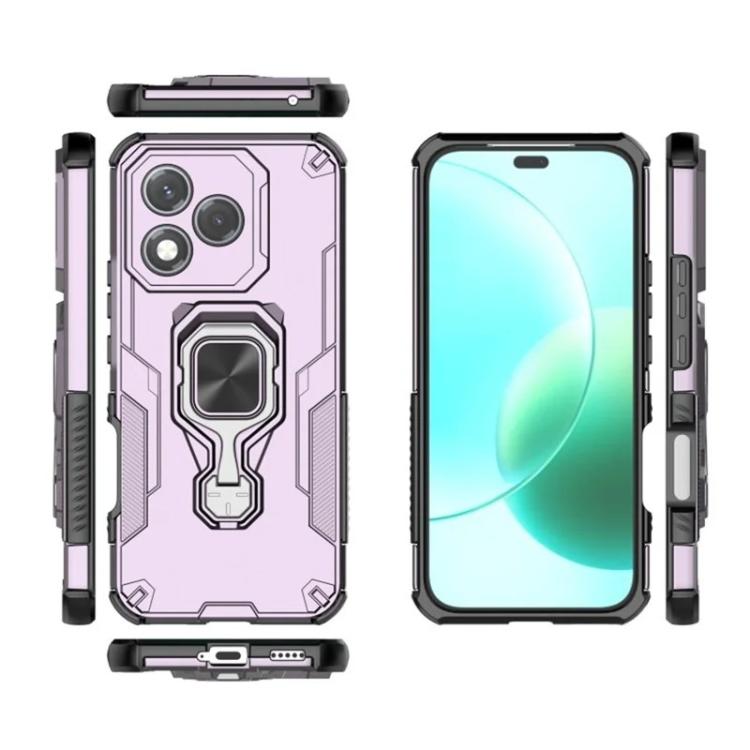 For Honor 400 Lite Global WANLONFENG Metal Kickstand Phone Case with Screen Protector