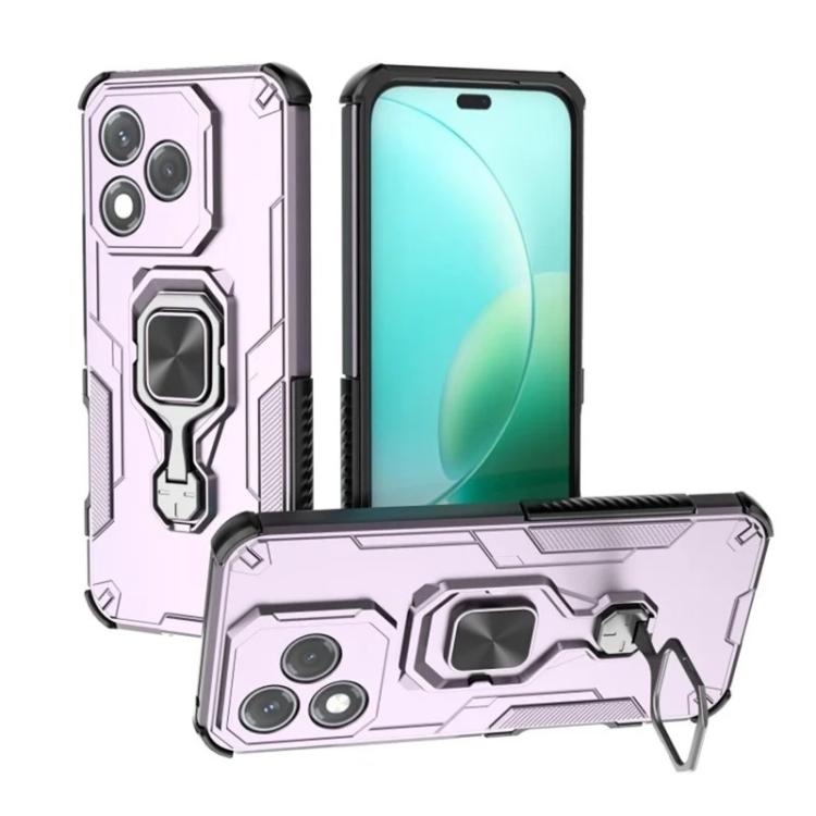 For Honor 400 Lite Global WANLONFENG Metal Kickstand Phone Case with Screen Protector