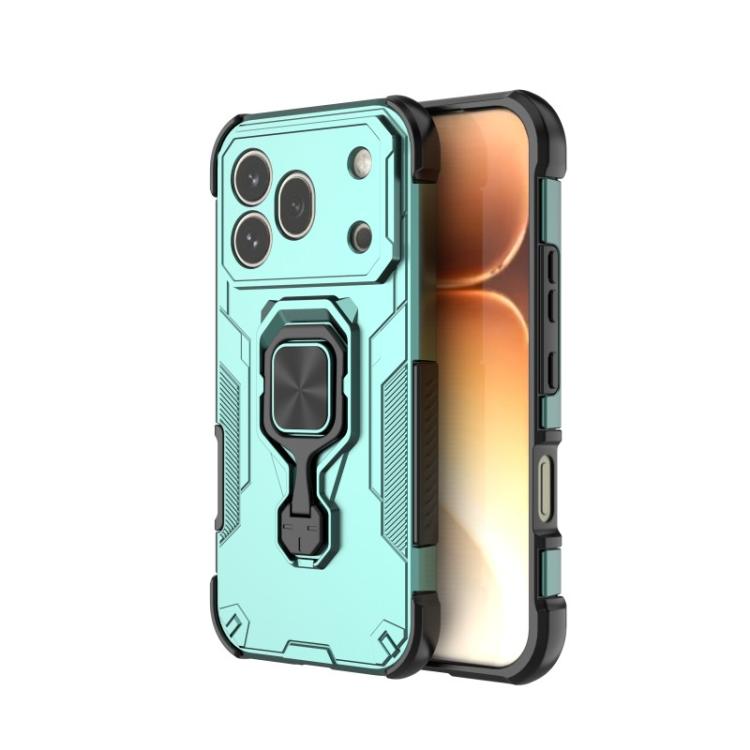 For Honor 600 Pro Global WANLONFENG Metal Kickstand Phone Case with Screen Protector