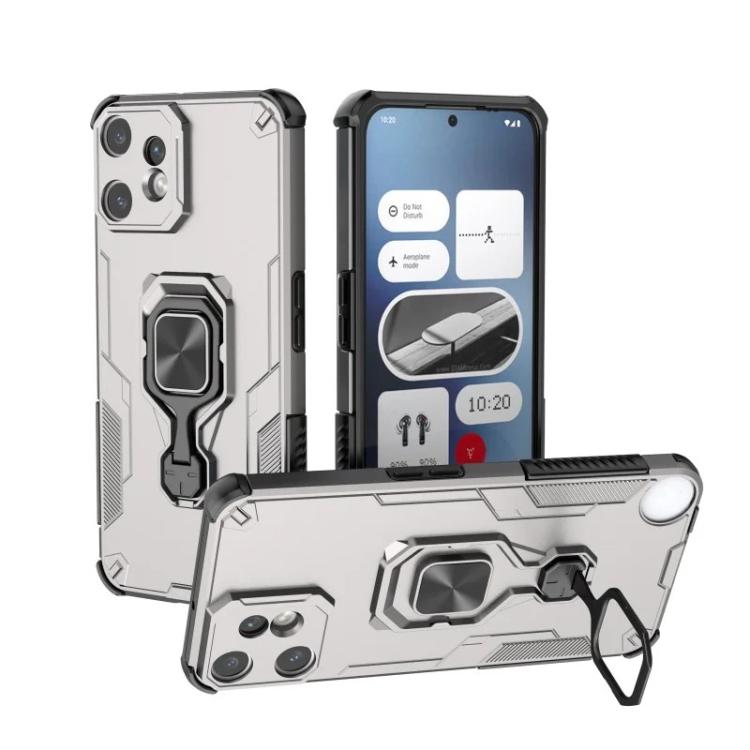 For Nothing CMF Phone 2 Pro WANLONFENG Metal Kickstand Phone Case with Screen Protector