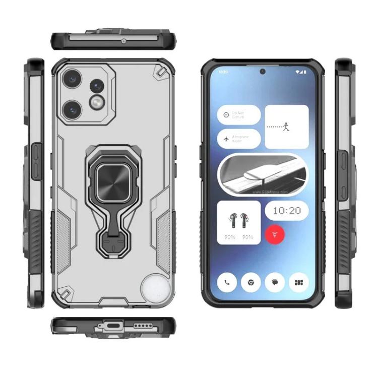 For Nothing CMF Phone 2 Pro WANLONFENG Metal Kickstand Phone Case with Screen Protector