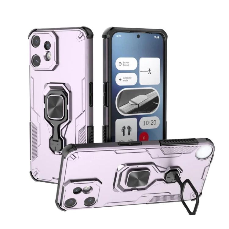 For Nothing CMF Phone 2 Pro WANLONFENG Metal Kickstand Phone Case with Screen Protector