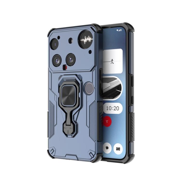 For Nothing Phone 3 WANLONFENG Metal Kickstand Phone Case with Screen Protector