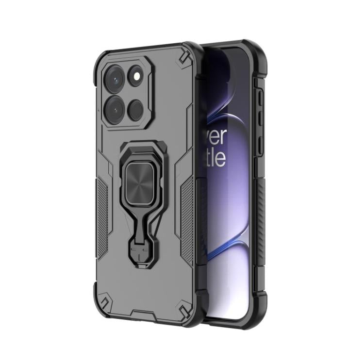For OnePlus Turbo 6 5G WANLONFENG Metal Kickstand Phone Case with Screen Protector