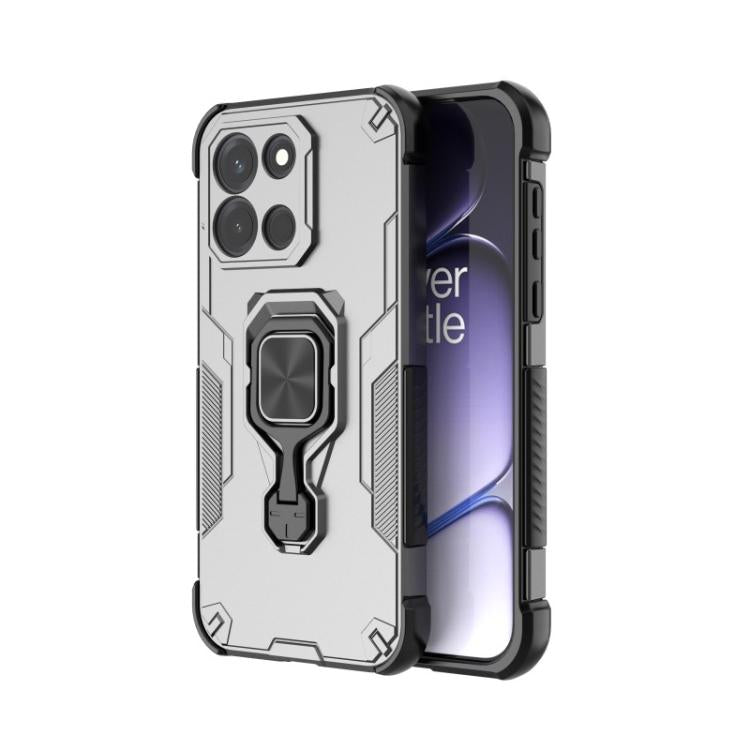 For OnePlus Turbo 6 5G WANLONFENG Metal Kickstand Phone Case with Screen Protector