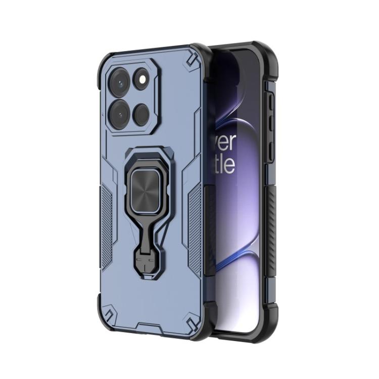For OnePlus Turbo 6 5G WANLONFENG Metal Kickstand Phone Case with Screen Protector