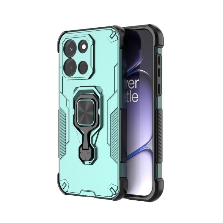 For OnePlus Turbo 6 5G WANLONFENG Metal Kickstand Phone Case with Screen Protector