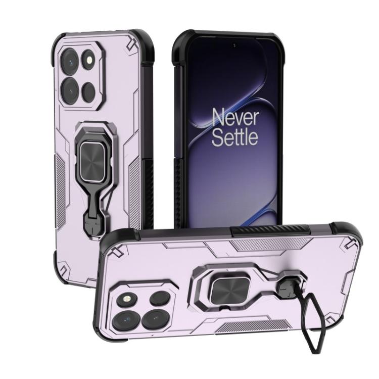 For OnePlus Turbo 6 5G WANLONFENG Metal Kickstand Phone Case with Screen Protector
