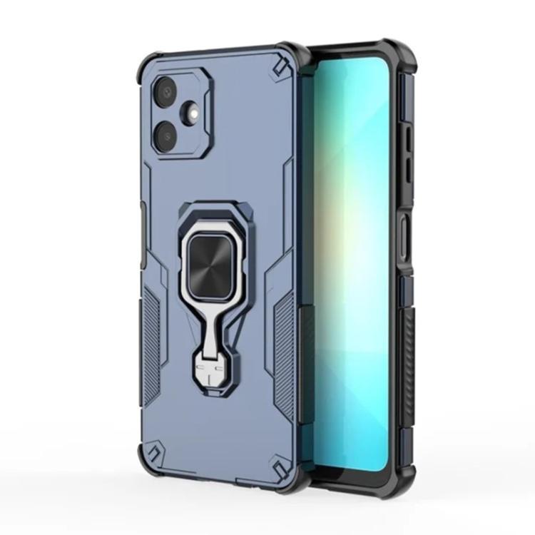 For Galaxy A06 4G WANLONFENG Metal Kickstand Phone Case with Screen Protector