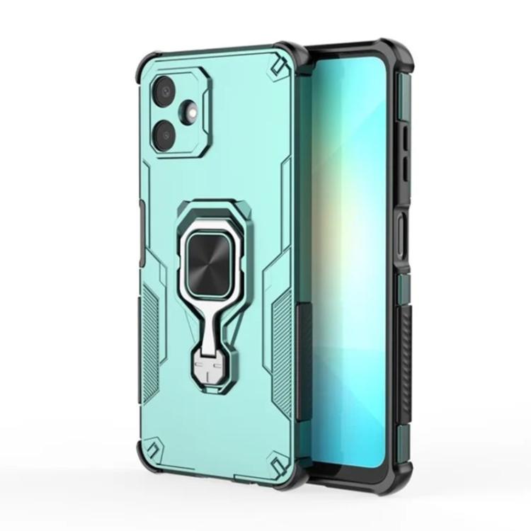For Galaxy A06 4G WANLONFENG Metal Kickstand Phone Case with Screen Protector