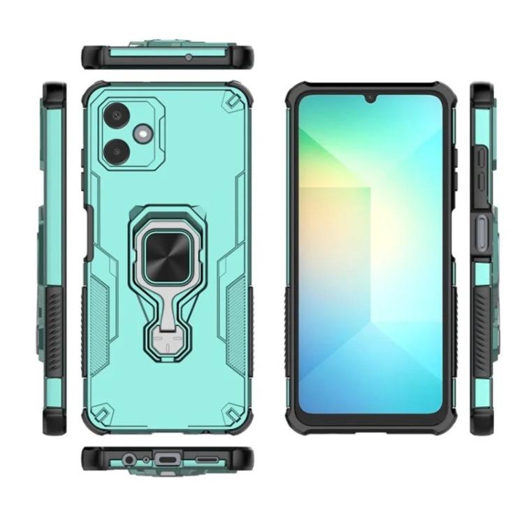 For Galaxy A06 4G WANLONFENG Metal Kickstand Phone Case with Screen Protector